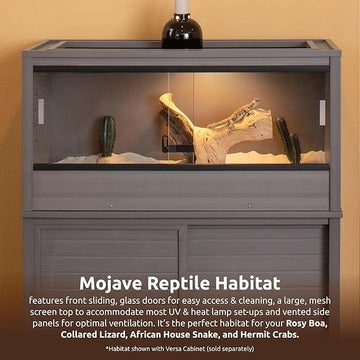 New Age Pet® ECOFLEX 36" Medium Mojave Reptile Habitat Enclosure Lounge in Grey
